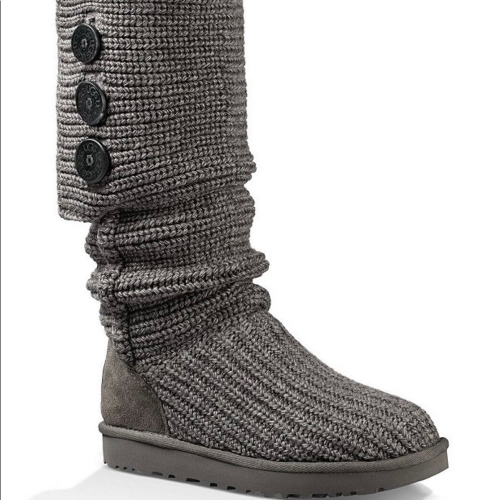 UGG® Classic Cardy Button Detailed Knit Boots